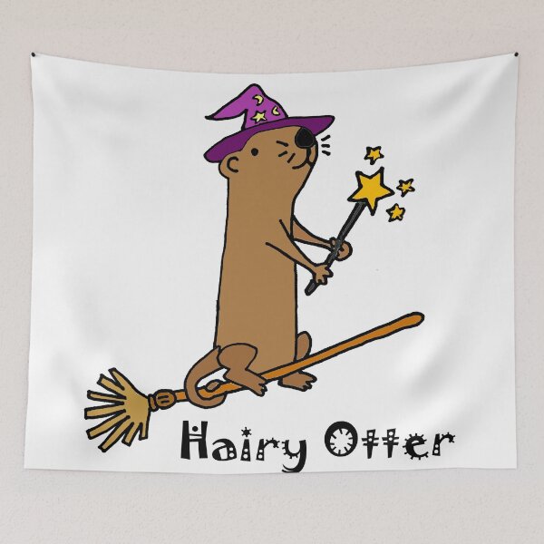 Item preview, Funny Funky Hairy Otter Magical Wizard designed and sold by Nature's Fancy.