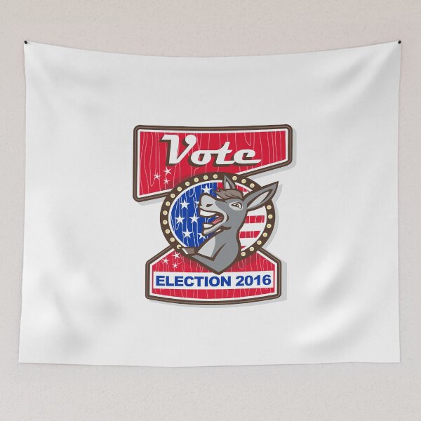 Item preview, Vote Election 2016 Democrat Donkey Mascot Cartoon designed and sold by patrimonio.