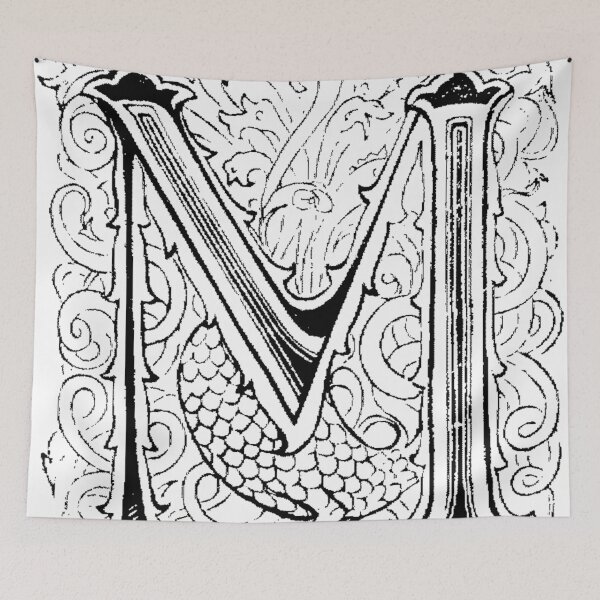 Item preview, Baroque Alphabet  Letter M designed and sold by Quill-n-Ink.