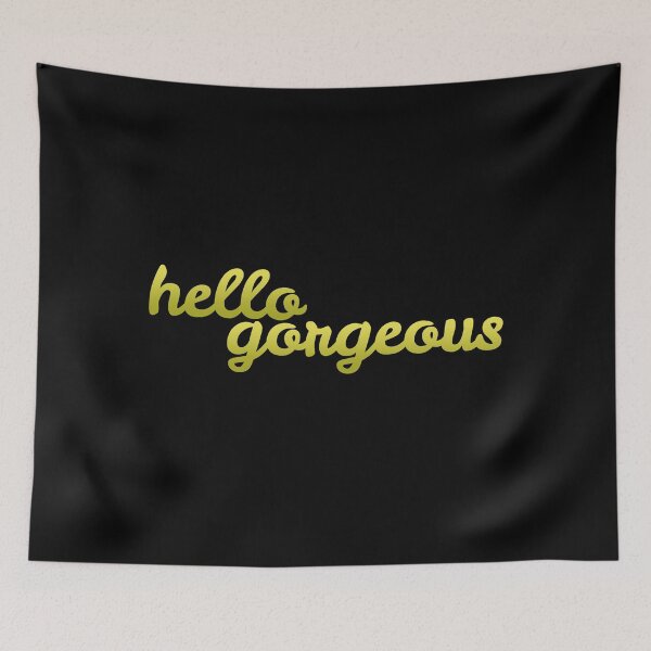 Item preview, Hello gorgeous - gold w/ black background designed and sold by valem97.