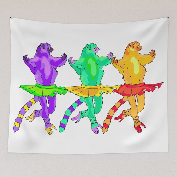 Item preview, Dancing lemurs designed and sold by stickerium.
