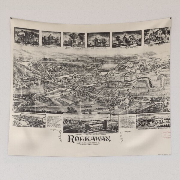 Item preview, Vintage Pictorial Map of Rockaway NJ (1902) designed and sold by BravuraMedia.