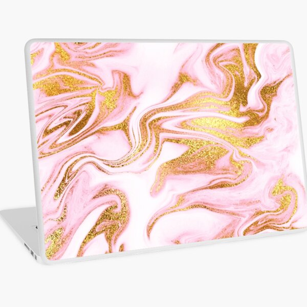 Pink and Gold Mermaid Marble Laptop Skin
