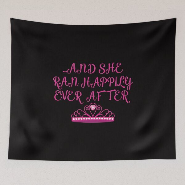 Item preview, And She Ran Happily Ever After Princess Running T Shirt Tee designed and sold by shoutoutshirtco.