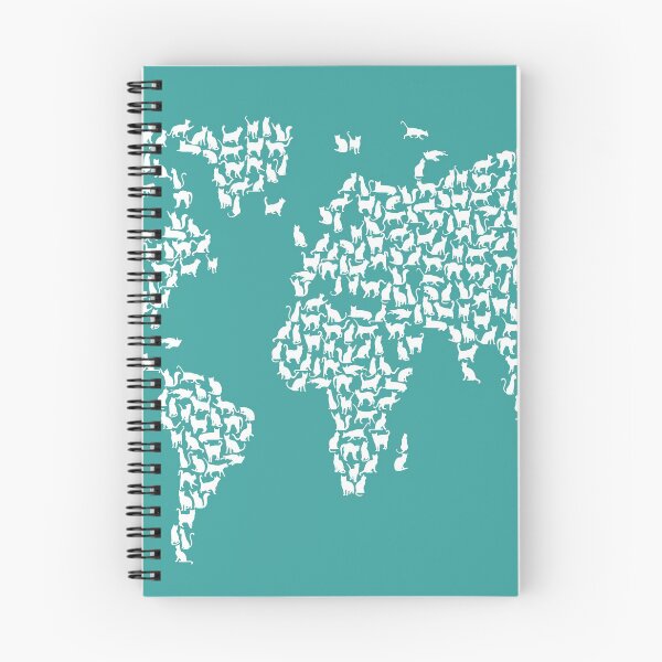 Aperçu de l'œuvre Cats Map of the World Map créée et vendue par ArtPrints.