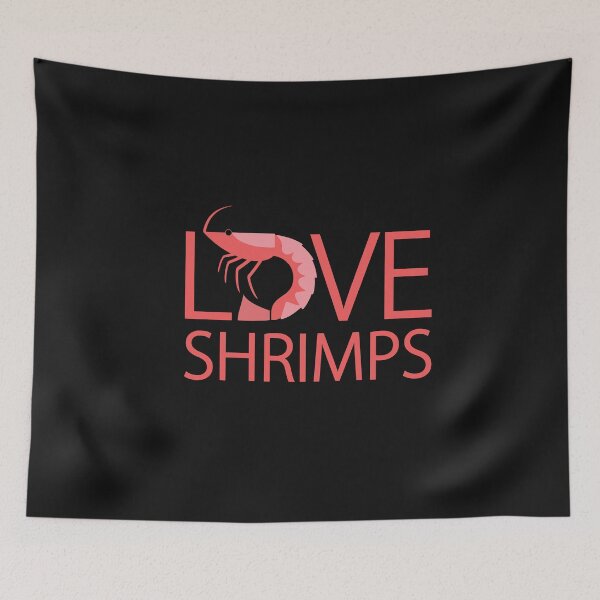Item preview, Love Shrimps Seafood lover Foodie Gift Cute Pink Shrimp  designed and sold by alenaz.