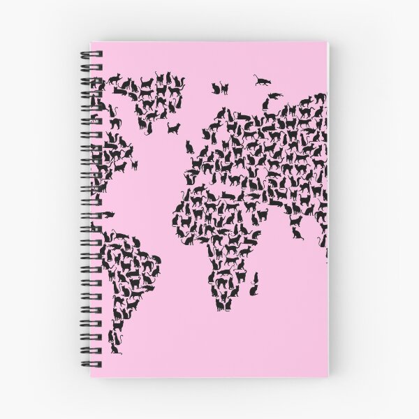 Aperçu de l'œuvre Cats Map of the World Map créée et vendue par ArtPrints.