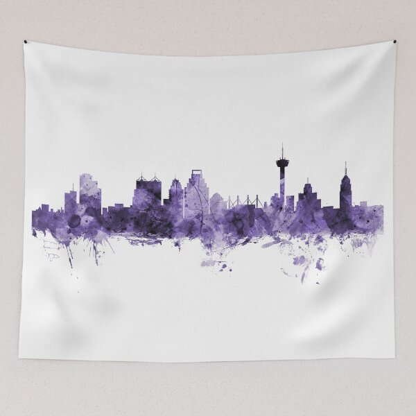 Artikelvorschau, San Antonio Texas Skyline entworfen und verkauft von ArtPrints.