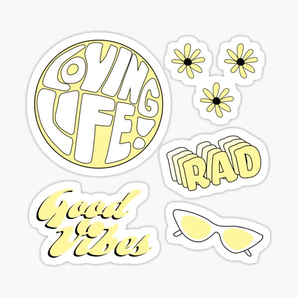 Light Yellow Be Kind Aesthetic Sticker Pack | Sticker