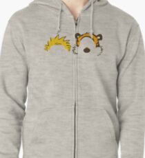 Must Read Book Covers Calvin And Hobbes Zipped Hoodie
