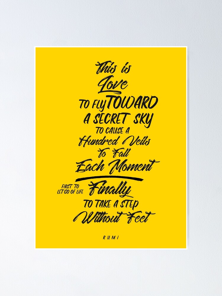 "Dies ist Liebe Rumi Zitate über Liebe Rumi Poster Minimal