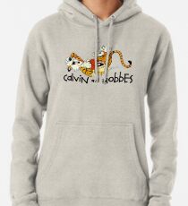 Must Read Book Covers Calvin And Hobbes Laughing Pullover Hoodie