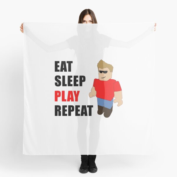 Roblox Eat Sleep Play Repeat Scarf By Hypetype Redbubble - uniform shirt for sleep roblox
