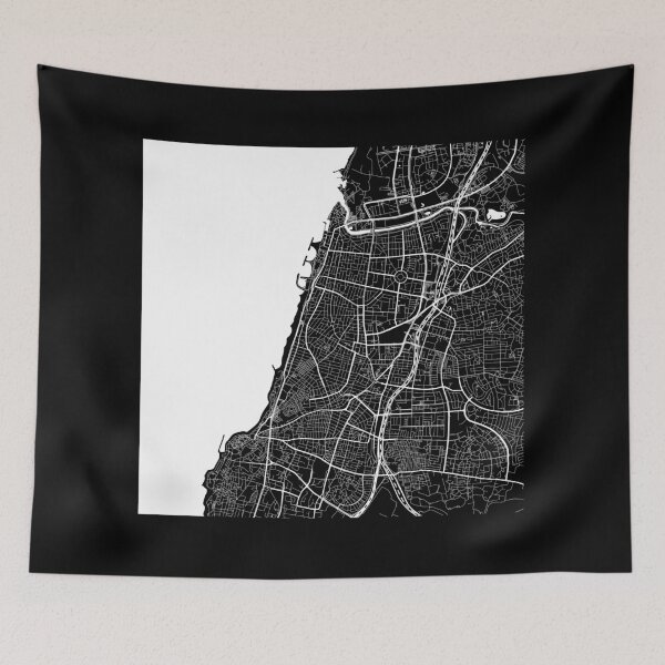 Item preview, Tel Aviv Jaffa Map Map Poster Black and White, Israel Gift Printable, Modern Map Decor for Office Home Living Room, Map Art, Map Gifts designed and sold by 44spaces.