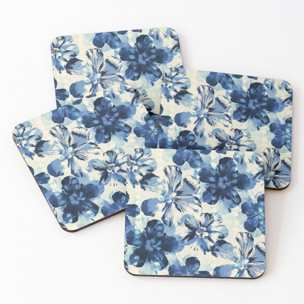 Item preview, Shibori Inspired Oversized Indigo Floral designed and sold by micklyn.
