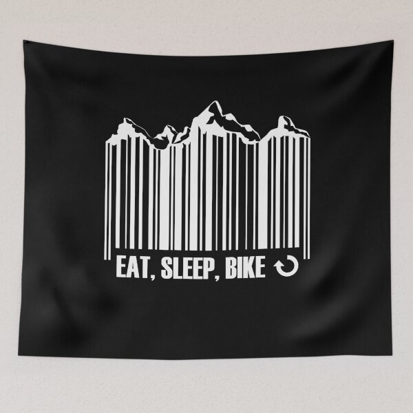 Item preview, Bike Barcode - Eat Sleep Bike Repeat MTB Motorcycle designed and sold by withpassion.