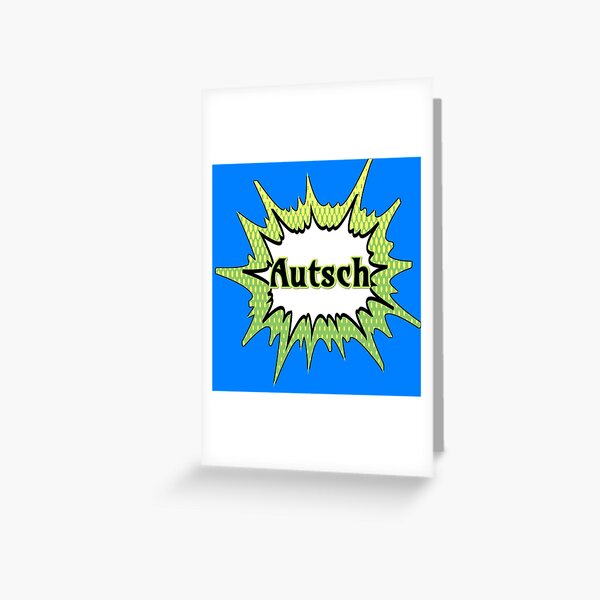 Autsch Comic Design Grußkarte