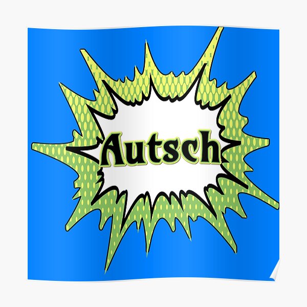 Autsch Comic Design Poster