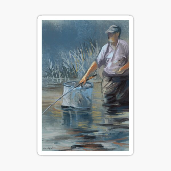 Vista previa del artículo con la obra «El pescador», diseñado y vendido por steveelliott.