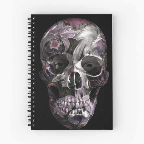 Item preview, Painted Skull - Exotic Flowers- Deep Purple designed and sold by EvilLeftHand.