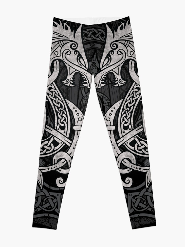 Leggings, Fighting Fenrir designed and sold by celthammerclub