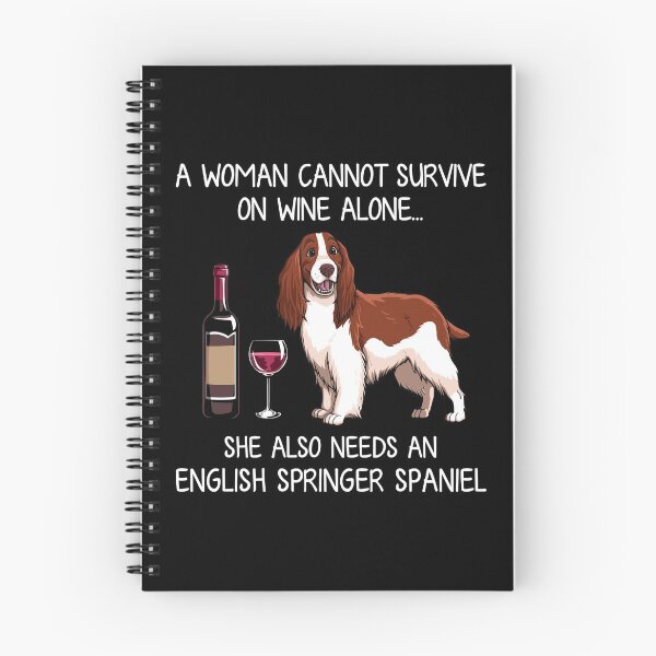 Item preview, English Springer Spaniel and wine Funny dog designed and sold by TeeDoozy.