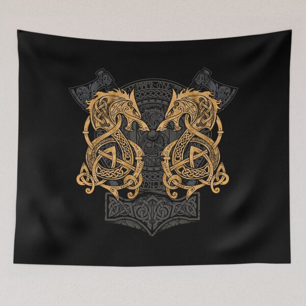 Item preview, Fighting Fenrir Gold designed and sold by celthammerclub.