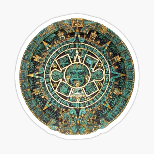 AZTECA. Calendario. En color. Pegatina