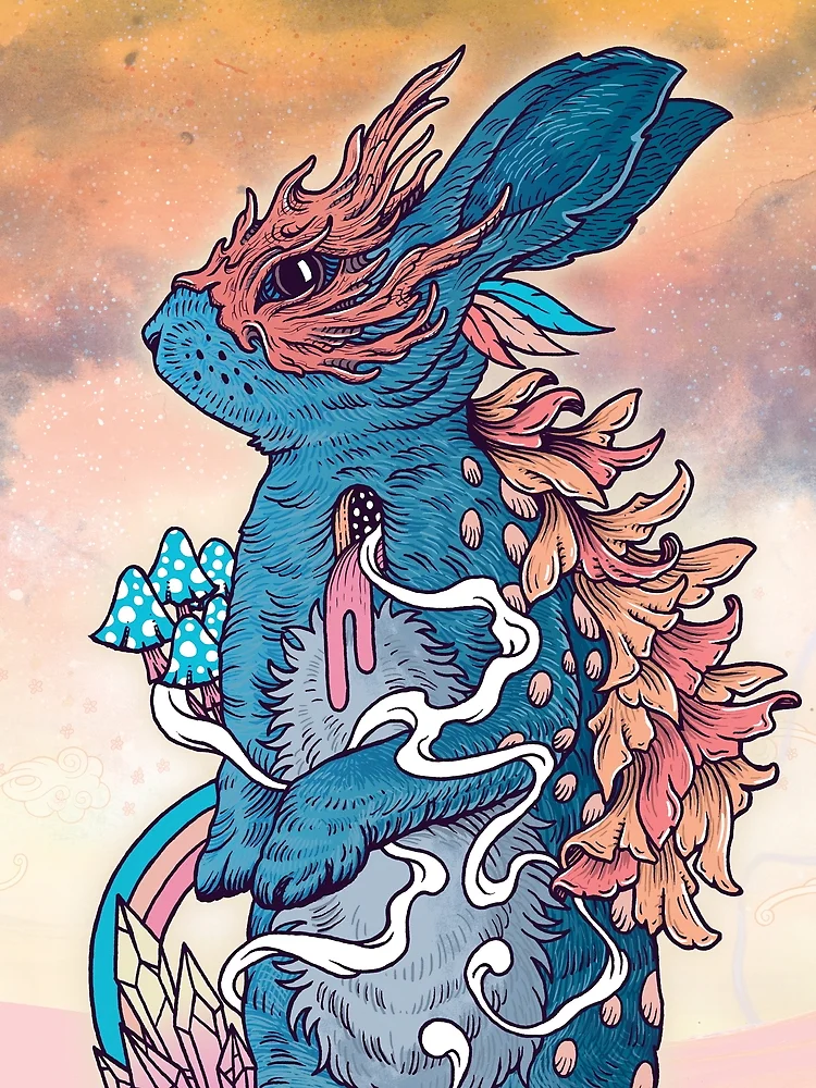 Thumbnail 3 of 3, Scarf, Lucky Rabbit designed and sold by MatMiller.