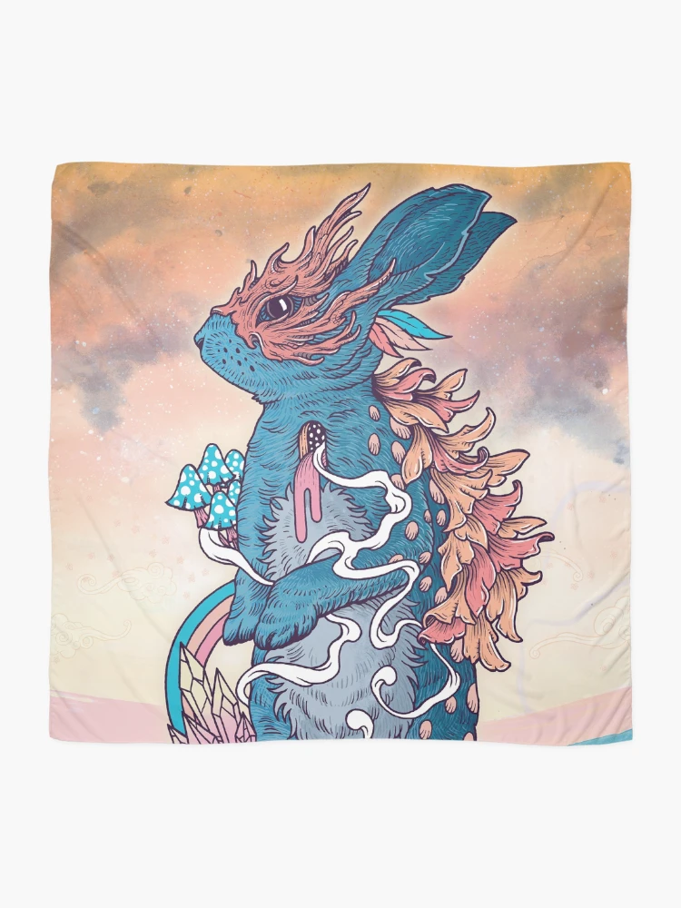 Thumbnail 2 of 3, Scarf, Lucky Rabbit designed and sold by MatMiller.
