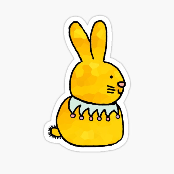 Item preview, Spring Yellow Rabbit on a transparent background designed and sold by ellenhenry.