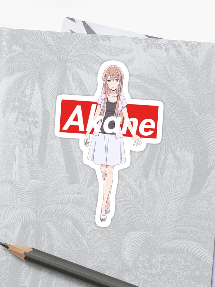 Akane Minagawa Supreme Box Logo Scums Wish Anime Kuzu No Honkai Sticker By Shizazzi