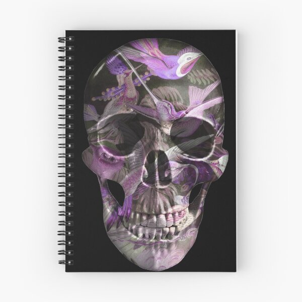 Item preview, Painted Skull - Humming Birds- Purple designed and sold by EvilLeftHand.