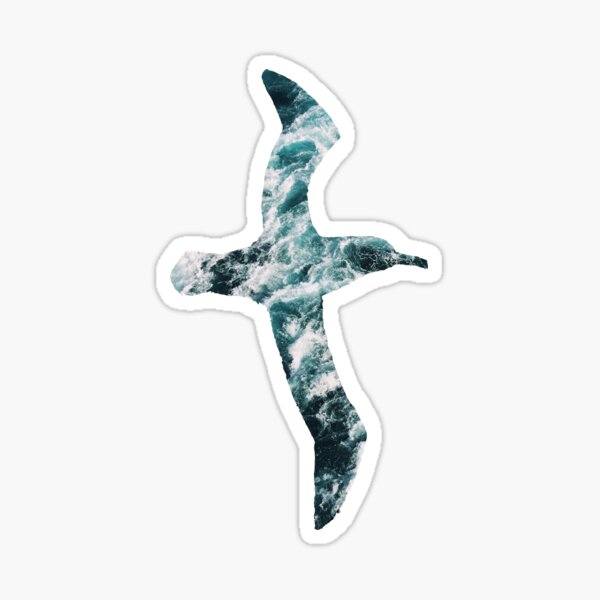 Item preview, Albatross with waves designed and sold by The Curious Cat.