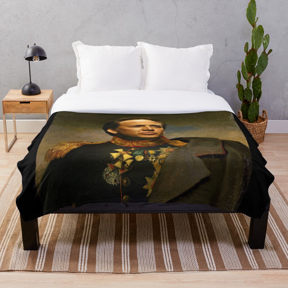 Nicolas Cage - replaceface Throw Blanket