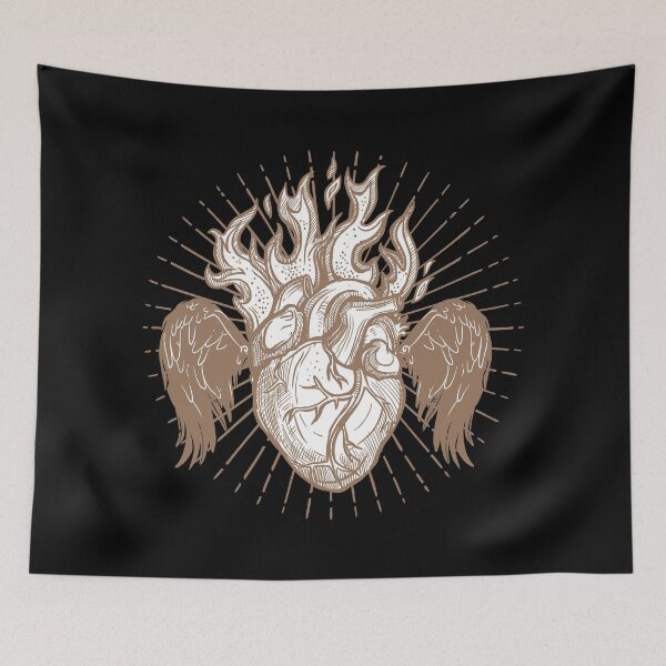 Item preview, Occult Tattoo 1 - Flaming Heart designed and sold by Robert Lynch.