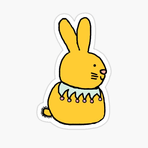 Item preview, Yellow Rabbit on a transparent background designed and sold by ellenhenry.
