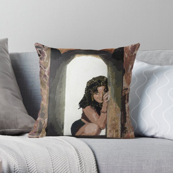 Waiting at the Window Throw Pillow