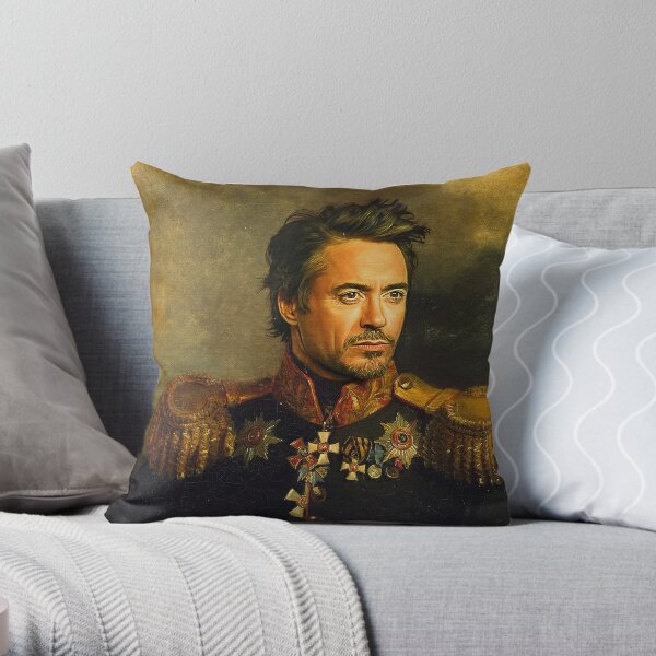 Robert Downey Jr - replaceface Throw Pillow