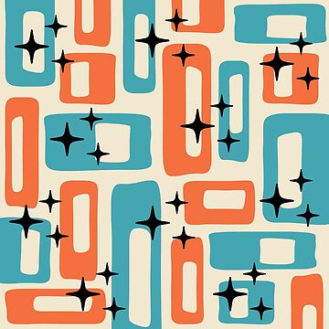 Artwork thumbnail, Retro Mid Century Modern Abstract Pattern 104 by tonymagnerart