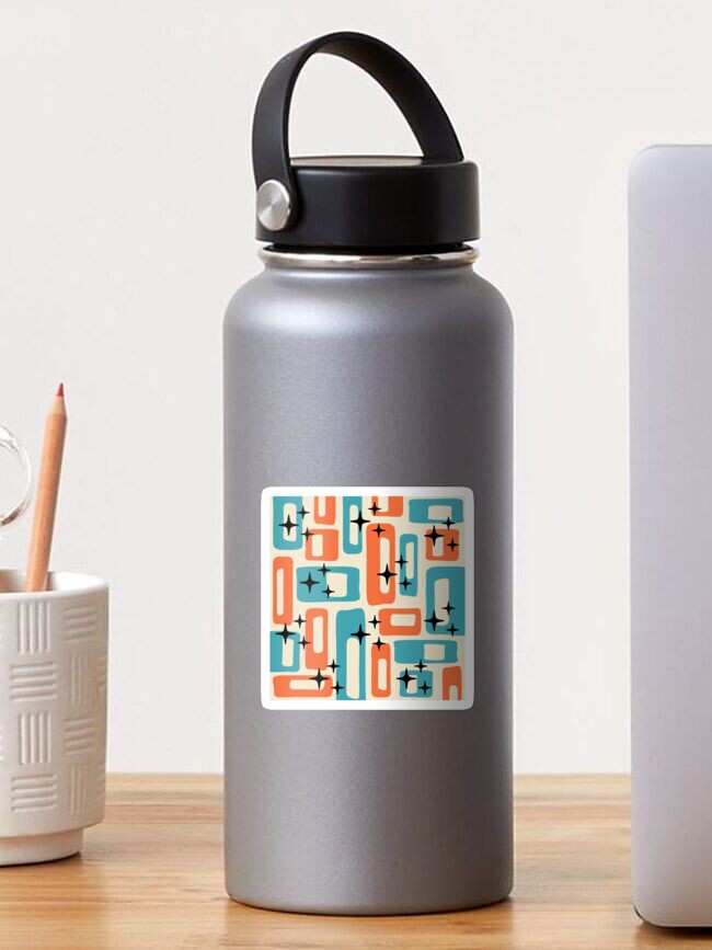 Thumbnail 1 of 3, Sticker, Retro Mid Century Modern Abstract Pattern 104 designed and sold by tonymagnerart.