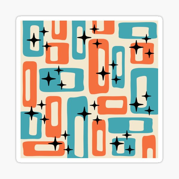 Item preview, Retro Mid Century Modern Abstract Pattern 104 designed and sold by tonymagnerart.