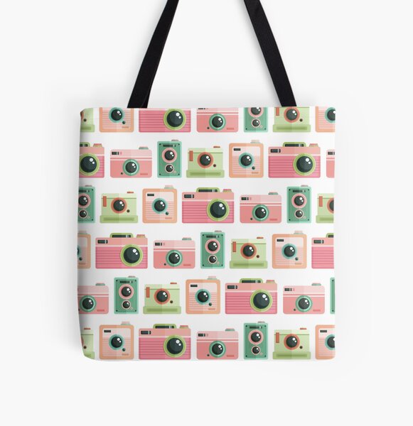 Patrón de cámara vintage n. ° 1 Bolsa estampada de tela