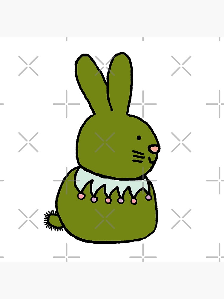 "Green Rabbit on a transparent background" Poster by ellenhenry Redbubble