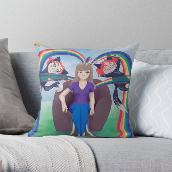 Leaking Rainbows Throw Pillow