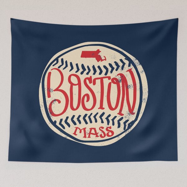 Item preview, Boston Massachusetts Hand-Illustrated Baseball Typography designed and sold by thegoodwordsco.