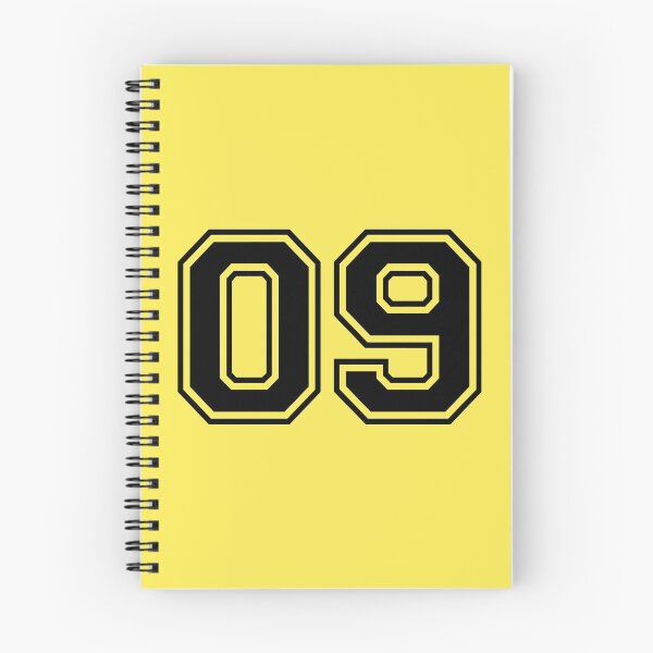 Item preview, 09 Uniform numbers in black with a black outside contour line number designed and sold by Magdalena Teterdynko.