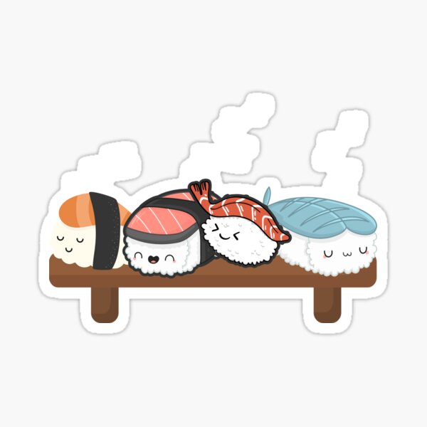 Sleeping Sushi Funny Vinyl Sticker