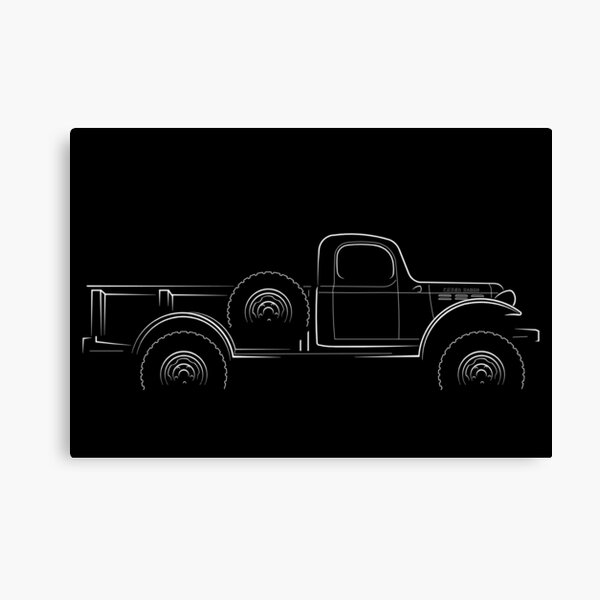 1948 Power Wagon - profile stencil, white Essential T-Shirt for Sale by  mal-photography