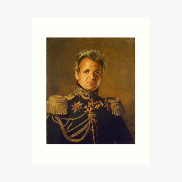 Gordon Ramsay - Ersatzgesicht Kunstdruck
